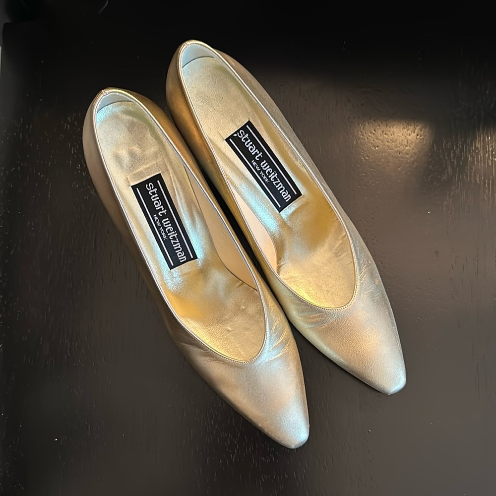 Stuart Weitzman Gold Pumps